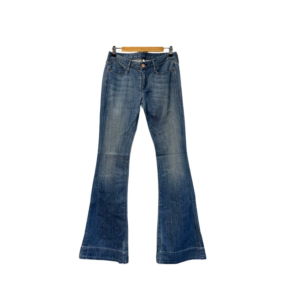 Earnest Sewn Hefner .05 Anthropology Boot Cut Jeans | Mid-Wash Denim | Size 27